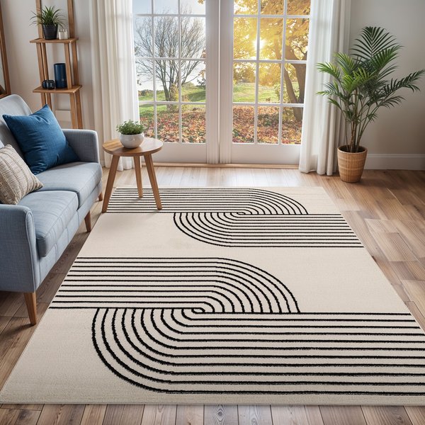 Livabliss Scandi Modern Constance Area Rug in Beige | Size: 150 cm x 210 cm