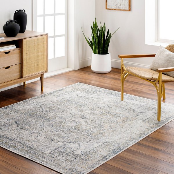 Livabliss Lilian-Washable Taupe Brown Vintage Traditional Boho Living Dining Rug | Size: 160 cm x 215 cm