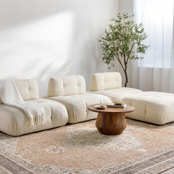 Livabliss Becki Owens Lila-Vintage Grey Brown Blue Traditional Boho Living Dining Rug in Terracotta | Size: 160 cm x 215 cm