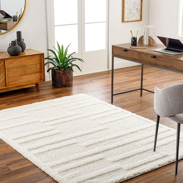 Livabliss Shaggy Modern Plush Pile Bahrani Area Rug in Beige | Size: 200 cm x 275 cm