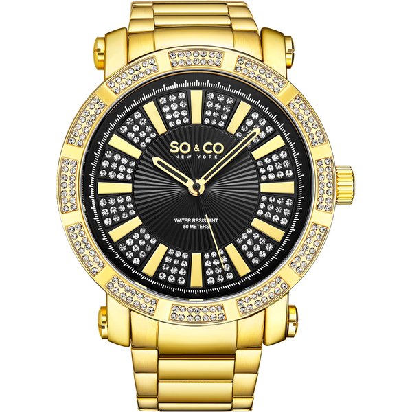 SO&CO Women's Madison 5563 50mm Crystal Watch with Stainless Steel Strap