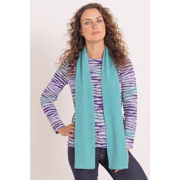 Anna Rose Printed Brushed Knit Top with Scarf
