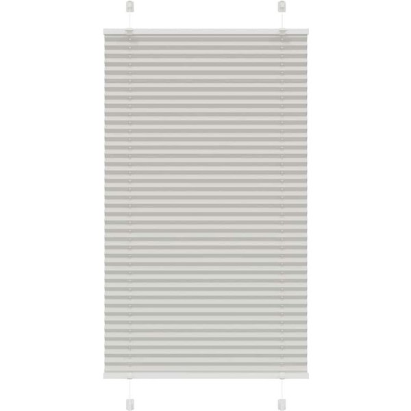 Berkfield Home Pleated Blind Light Grey 80x150 cm Fabric Width 79.4 cm Polyester