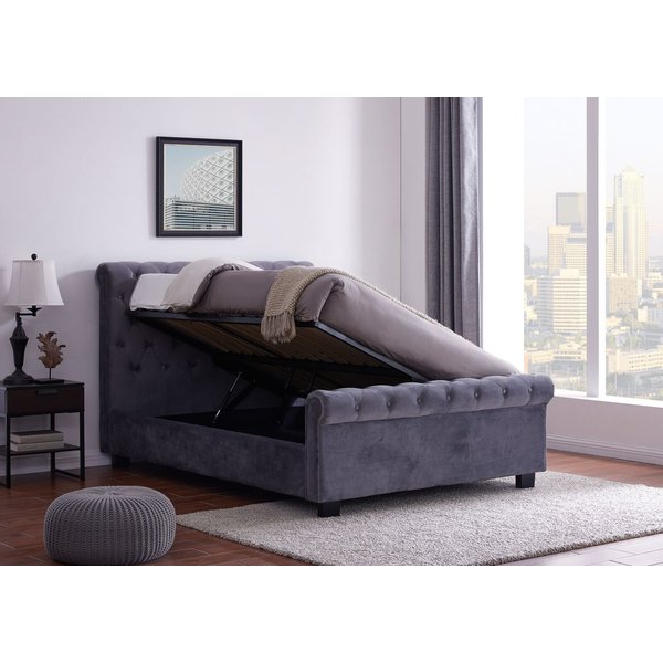 Flintshire Furniture Ltd Whitford Side Opening Ottoman Bed Frame in Grey | Size: Double
