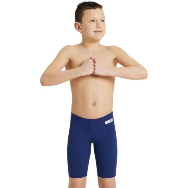 Arena Boy's Team Solid Swim Jammer - Navy/White in Navy | Size: 8-9 Years