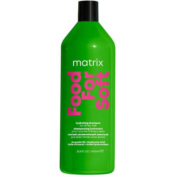 Matrix Food For Soft Hydrating Shampoo with Avocado Oil & Hyaluronic Acid, for dry hair 1000ml in Clear