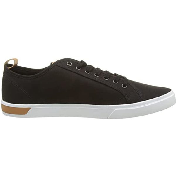 Le Coq Sportif Men's Lace-Up Black Canvas Plimsolls | Size: 7.5
