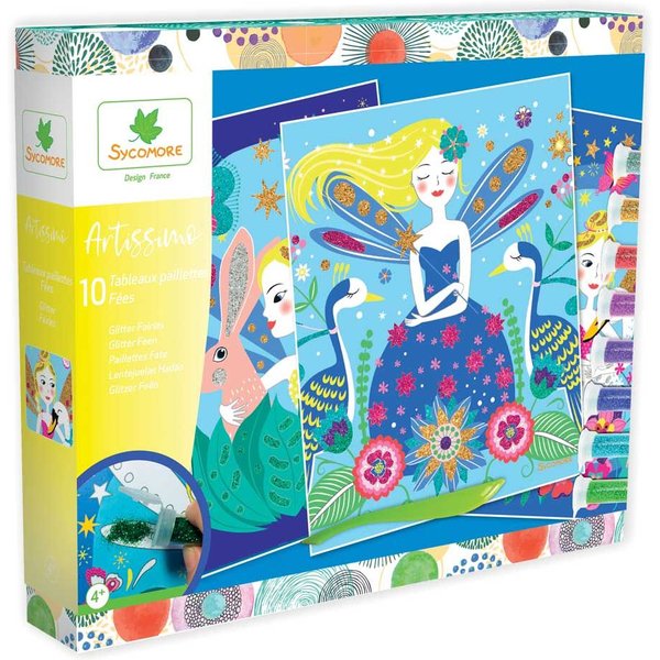 Basic Fun SYCOMORE Artissimo Children's Glitter Boards Fairy's, Unisex, 4 Years or Above, Multi-colour (CREA012)