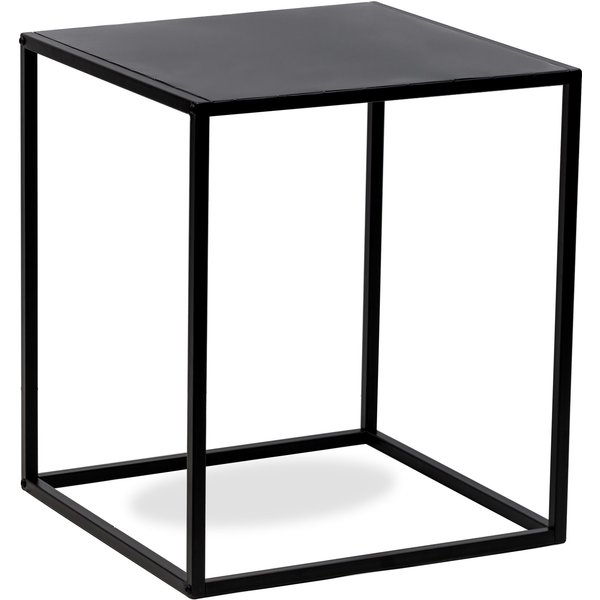 Nordlys Table Appoint End Table Industrial Square Furniture in Black