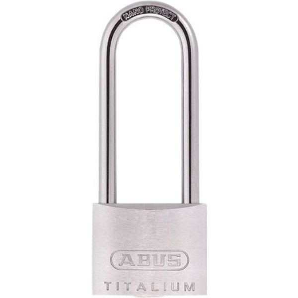 ABUS 64TI/50mm TITALIUM™ Padlock 80mm Long Shackle Keyed Alike KA6512 in White