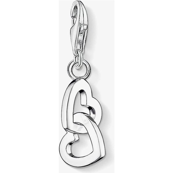 THOMAS SABO Women's Silver 2 Entwined Hearts Charm 0773-001-12