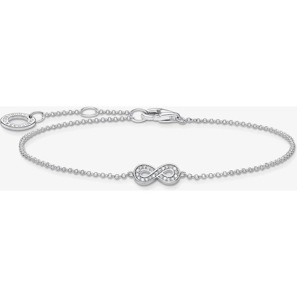 THOMAS SABO Women's Silver Cubic Zirconia Infinity Bracelet A2003-051-14-L19V in White