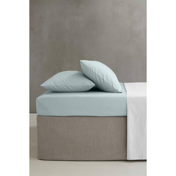 Catherine Lansfield 'Easy Iron Percale' Combed Polycotton 35cm Depth Sheet in Duck Egg Blue | Size: King Fitted