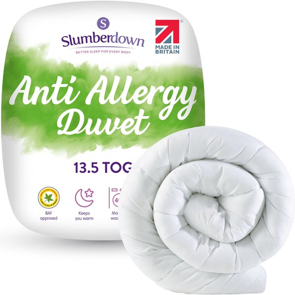 Slumberdown Anti Allergy 13.5 Tog Winter Duvet in White | Size: Double