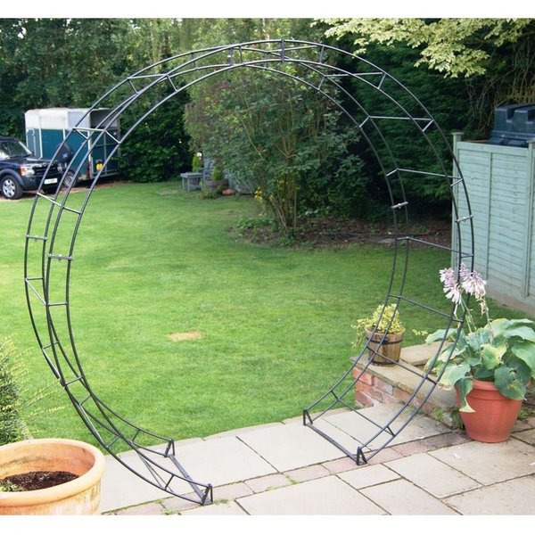 Poppyforge Round Arch (Including Ground Spikes) BM/RtR - L228.6 x W238.8 x H66 cm in Black