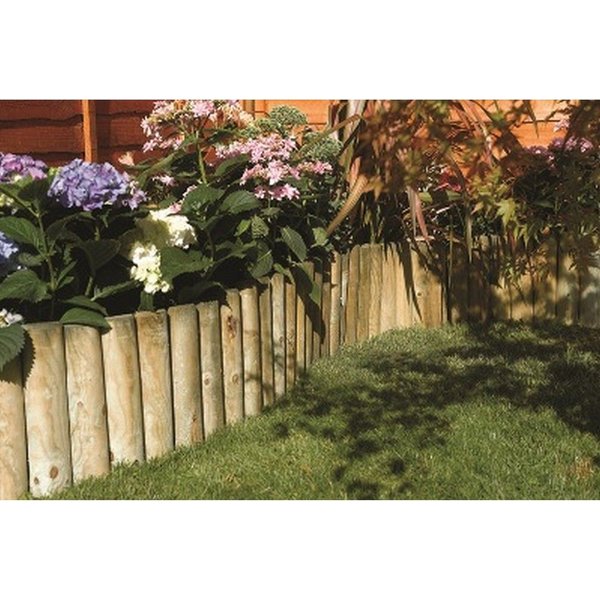 Rowlinson Easy-Fix Spiked Border Roll - Pack of Four, Brown
