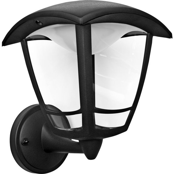 Luceco LED Bottom Arm Four Panel Coach Lantern IP44 in Black