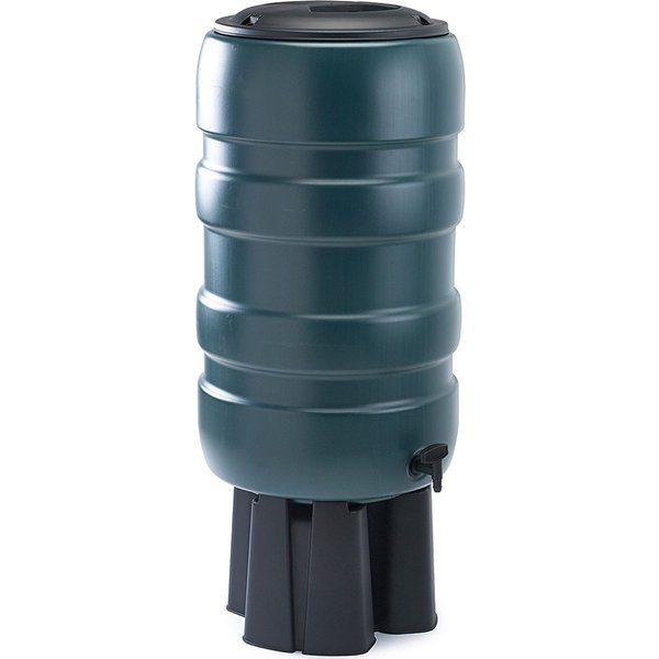 150L Water Butt Kit with Stand - Green