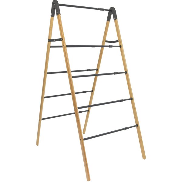 JVL Bamboo Extendable 4 Tier Clothes Ladder, Brown | Size: 1 Pack