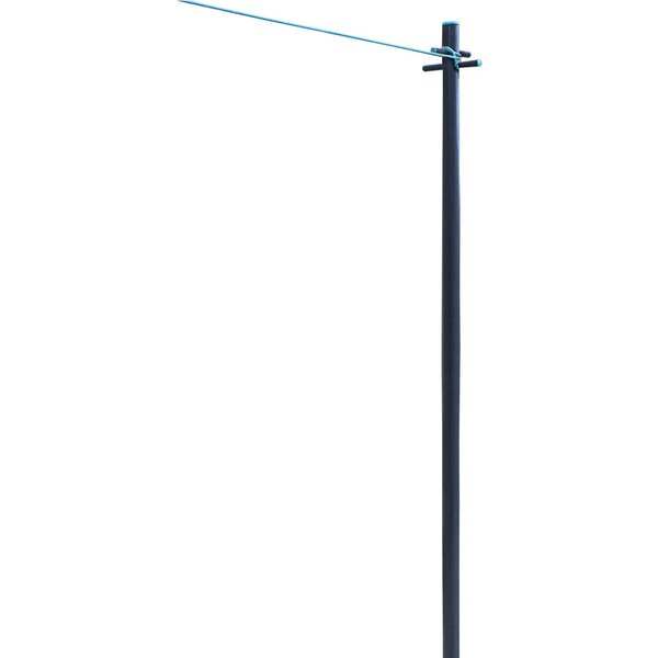 JVL 2.4M Clothes Post + 30m Washing Line in Black | Size: 2 Pack