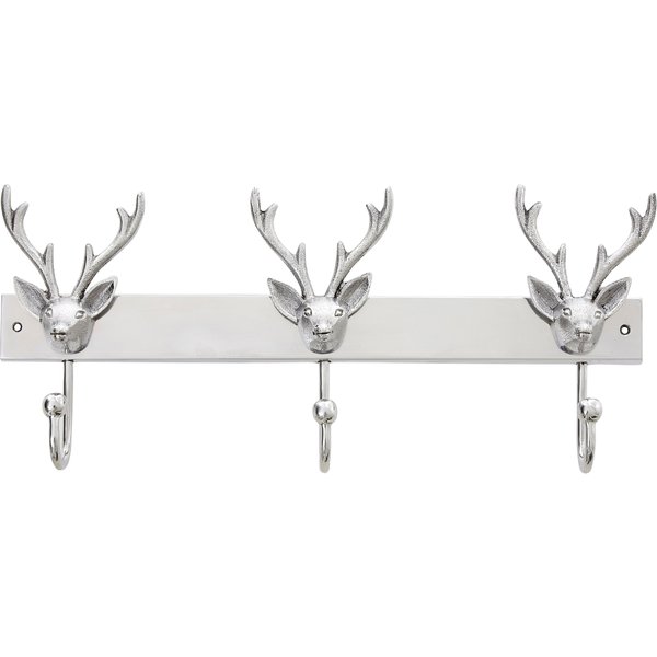 Premier Housewares Stag Head Motif 3 Hook Hanger