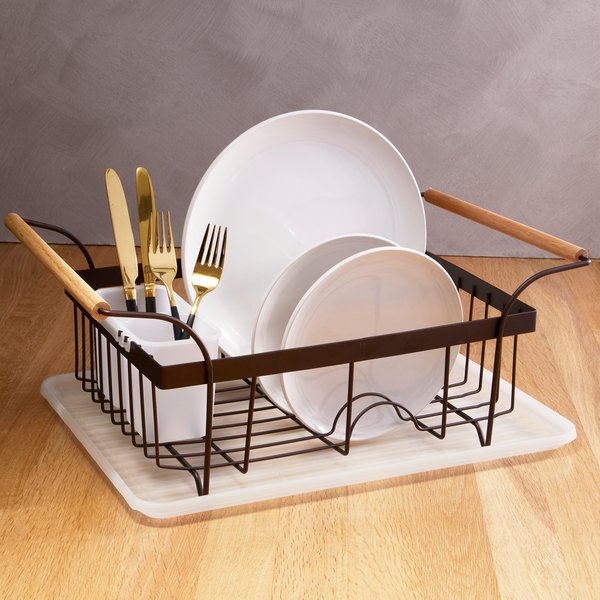 Orsina Vertex Bronze Powder Coated Dish Drainer in Brown