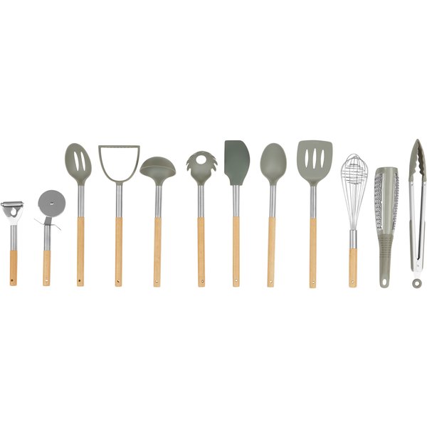 Maison By Premier 12 Piece Kitchen Utensil Set with Beechwood Handles