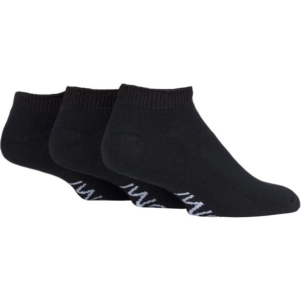 SOCKSHOP Iomi Men's 3 Pair FootNurse Cushioned Foot Diabetic Trainer Socks in Black | Size: 8-11