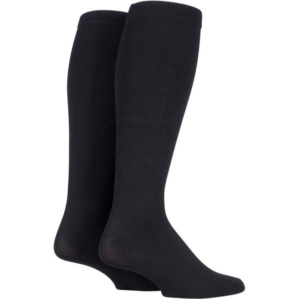 SOCKSHOP Iomi Men's 2 Pair FootNurse Energising Compression Socks in Black | Size: 6-11