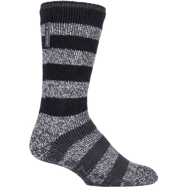 SOCKSHOP Heat Holders Men's 1 Pair Oakley Lounge Socks in Stone | Size: 6-11