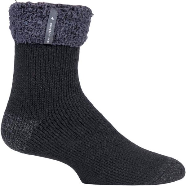 SOCKSHOP Heat Holders Men's 1 Pair Olwen Sleep Socks in Black | Size: 6-11
