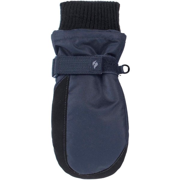 Heat Holders Girl's Kids Winter Fleece Lined Thermal Ski Snow Mittens in Blue | Size: 3-6 Years
