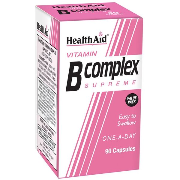 Health Aid Healthaid Vitamin B Complex Supreme - 90 Capsules in Clear