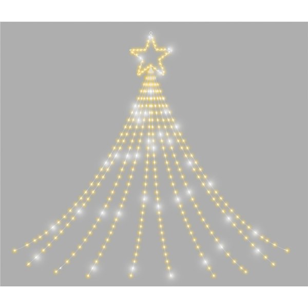 Xmas Haus 1.5m Waterfall Light chain 330 Led -10% twinkle in White | Size: 1 Pack