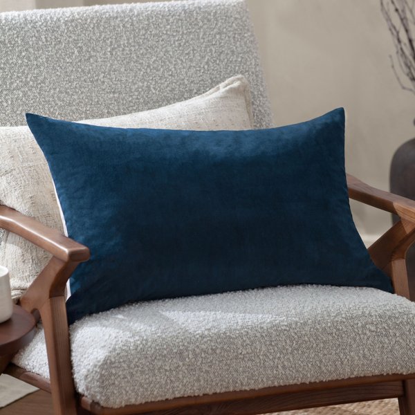 Yard Darland Velvet Cushion in Indigo | Size: 40 cm x 60 cm