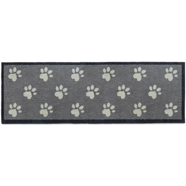 My Mat Big Paws 1 Washable Indoor Nylon Mat in Grey | Size: 50 cm x 75 cm