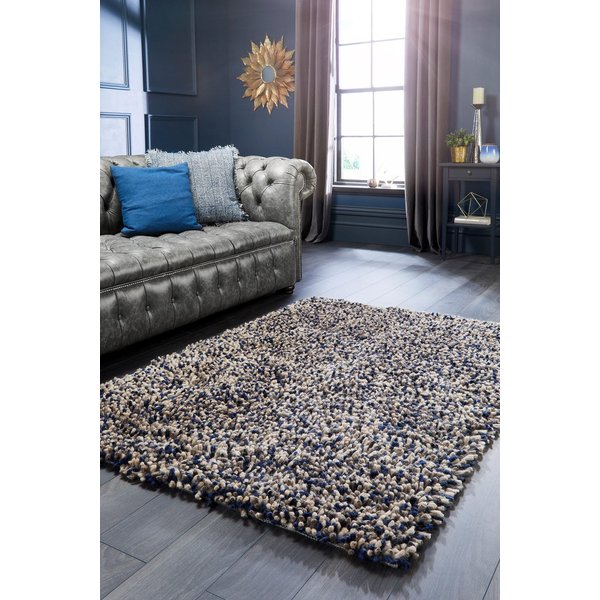 Origins Rocks Shaggy Navy 160X230, Blue