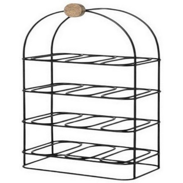 Minster 64cm - 12 Bottle Wine Rack - Cast Iron - L63 x W33 x H18 cm - Black | Size: 1 Pack