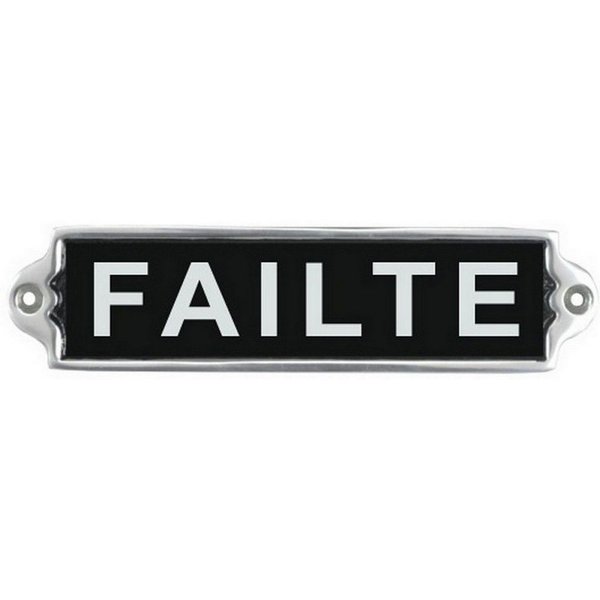 Minster "Failte" Wall Plaque - Aluminium - L1 x W20 x H6 cm in Black