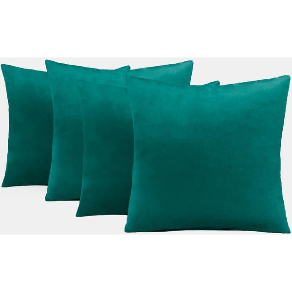 4 x Matte Velvet Cushion Covers Soft Zip