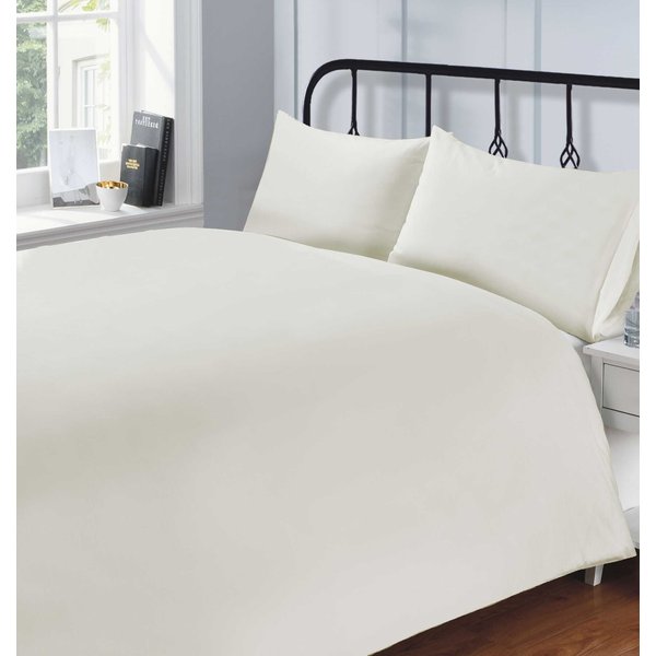 Rapport Home 200 Thread Count House Wife Pillowcase Each in Cream | Size: Standard Pillow Case
