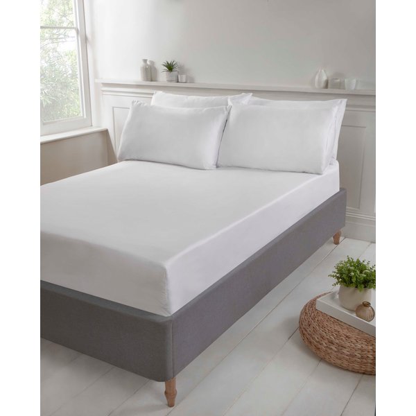 Rapport Home PH Housewife Pillowcase Pair in White | Size: Standard Pillow Case