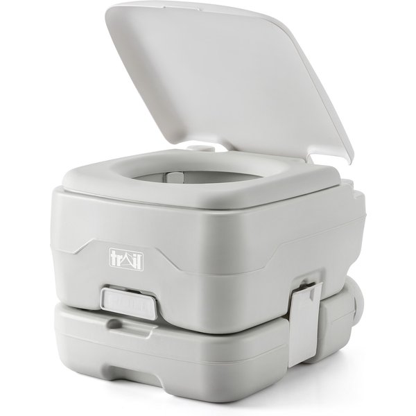 Trail Outdoor Leisure Camping Toilet Portable 10L Flushable Porta Potty Loo Fishing Festivals in Grey