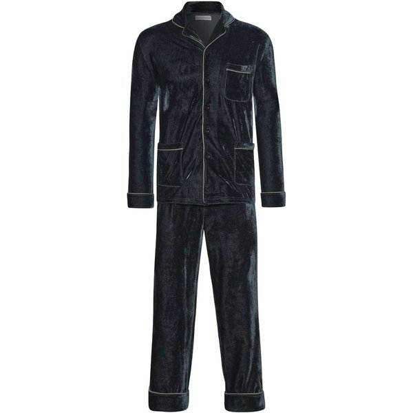 Bown of London Men's Velvet Pyjamas Zeus in Navy | Size: 2XL