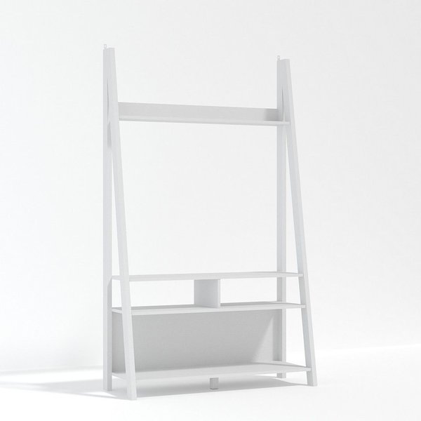 LPD Furniture Tiva Ladder Tv Unit White, White