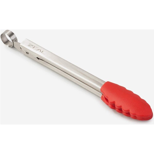 Zeal Silicone Small Cooking Tongs 20cm in Red