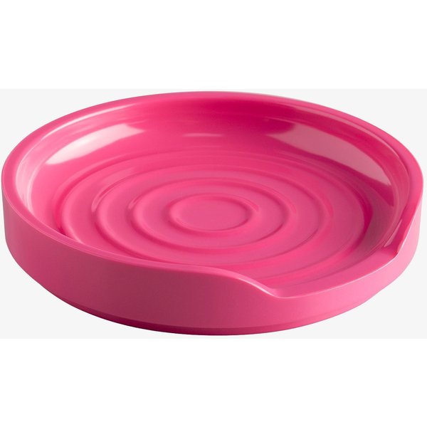 Zeal Melamine Circular Spoon Rest, 12cm in Bright Pink