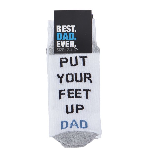 VFM e-Store Best Dad Socks Best Dad Ever Fathers Day Gift Present in White