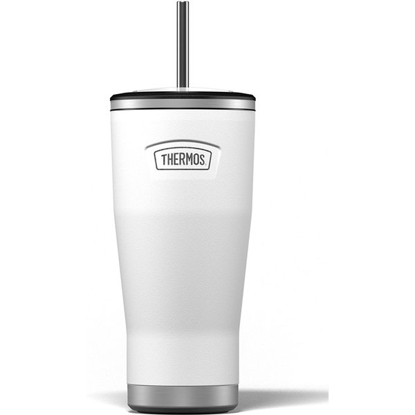 Thermos Icon Series Stainless Steel Travel Mug 710ml with Straw - White