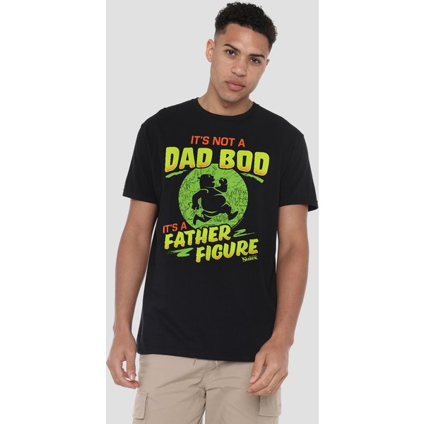 Shrek Men's Dad Bod, Father Figure T-Shirt Black | Size: 2XL